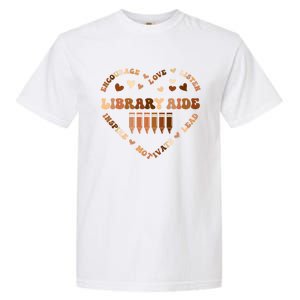 Afro African Black History Month Library Aide School Heart Gift Garment-Dyed Heavyweight T-Shirt