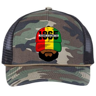 African American Black King Celebrate Junenth Gift Retro Rope Trucker Hat Cap