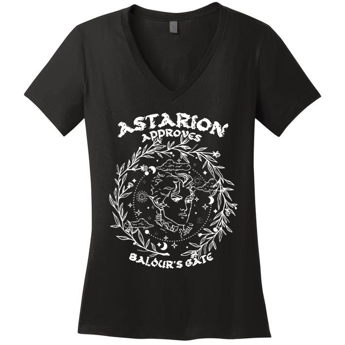 Astarion Approves Baldur Gate Baldurs Gate 3 Adventure Awaits Women's V-Neck T-Shirt