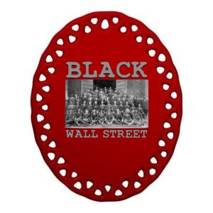 African American Business Black History Black Wall Street Gift Ceramic Oval Ornament