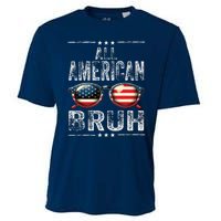 All American Bruh 4th Of July Teen Patriotic Cooling Performance Crew T-Shirt