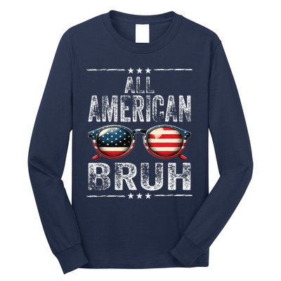 All American Bruh 4th Of July Teen Patriotic Long Sleeve Shirt