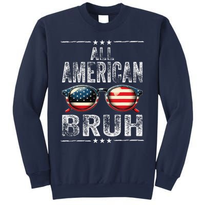 All American Bruh 4th Of July Teen Patriotic Sweatshirt