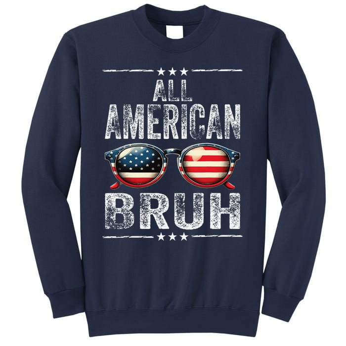 All American Bruh 4th Of July Teen Patriotic Sweatshirt