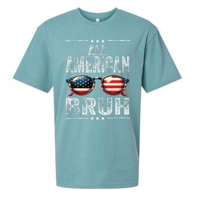 All American Bruh 4th Of July Teen Patriotic Sueded Cloud Jersey T-Shirt