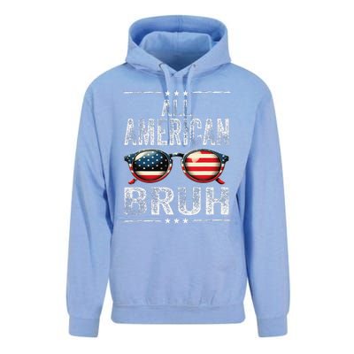 All American Bruh 4th Of July Teen Patriotic Unisex Surf Hoodie