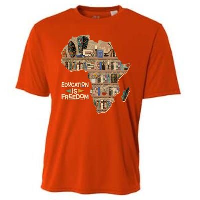 African American Black History Education Is Freedom Cooling Performance Crew T-Shirt