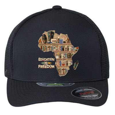 African American Black History Education Is Freedom Flexfit Unipanel Trucker Cap