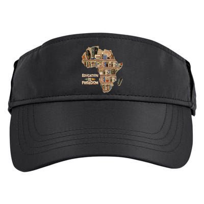 African American Black History Education Is Freedom Adult Drive Performance Visor