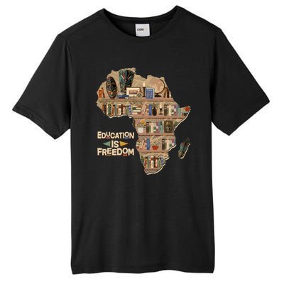 African American Black History Education Is Freedom Tall Fusion ChromaSoft Performance T-Shirt