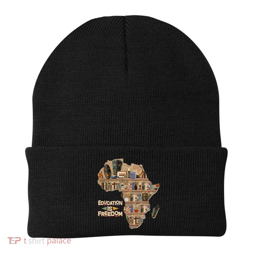 African American Black History Education Is Freedom Beanie