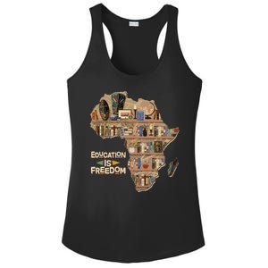 African American Black History Education Is Freedom Ladies PosiCharge Competitor Racerback Tank