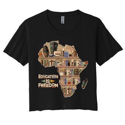 African American Black History Education Is Freedom Crop Top