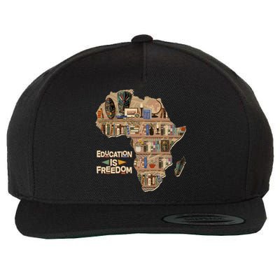 African American Black History Education Is Freedom Wool Snapback Cap