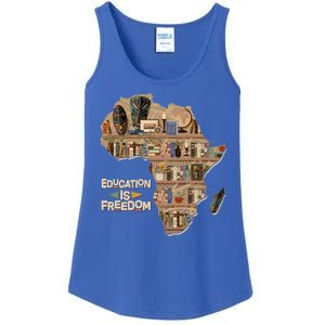 African American Black History Education Is Freedom Ladies Essential Tank