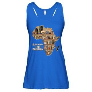 African American Black History Education Is Freedom Ladies Essential Flowy Tank