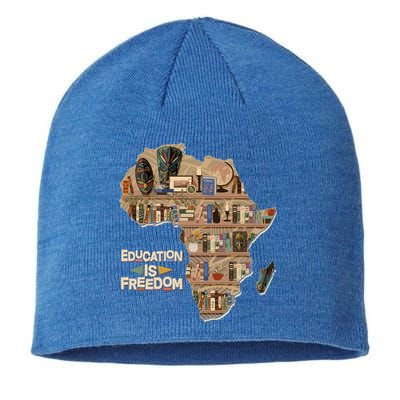 African American Black History Education Is Freedom Sustainable Beanie