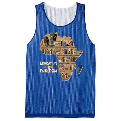 African American Black History Education Is Freedom Mesh Reversible Basketball Jersey Tank