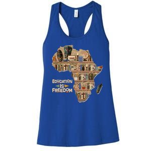 African American Black History Education Is Freedom Women's Racerback Tank