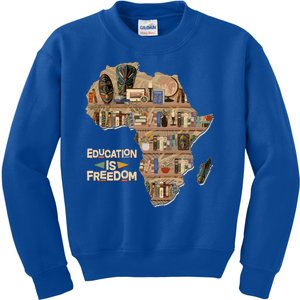 African American Black History Education Is Freedom Kids Sweatshirt