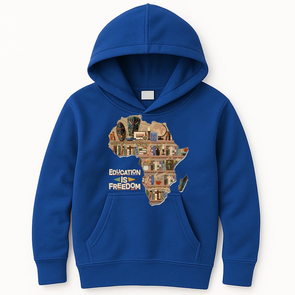 African American Black History Education Is Freedom Kids Hoodie