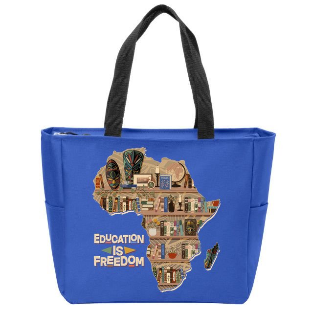 African American Black History Education Is Freedom Zip Tote Bag