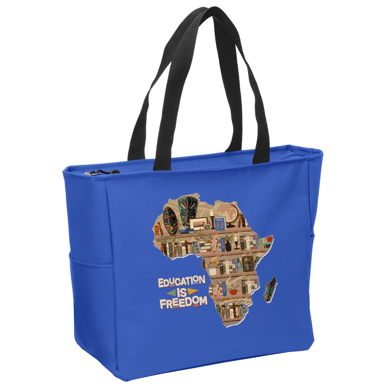 African American Black History Education Is Freedom Zip Tote Bag