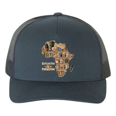 African American Black History Education Is Freedom Yupoong Adult 5-Panel Trucker Hat