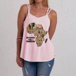 African American Black History Education Is Freedom Women's Strappy Tank