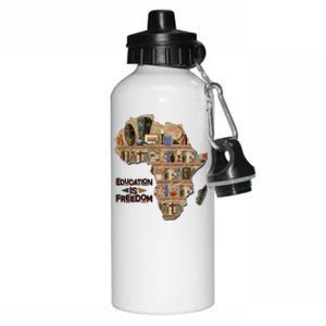 African American Black History Education Is Freedom Aluminum Water Bottle