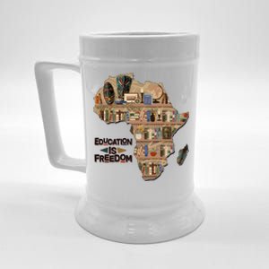 African American Black History Education Is Freedom Beer Stein