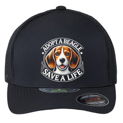 Adopt A Beagle Save A Life Advocating Adoption Flexfit Unipanel Trucker Cap
