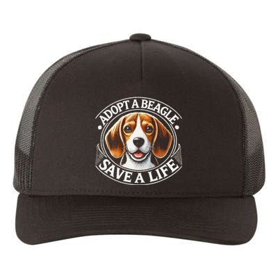 Adopt A Beagle Save A Life Advocating Adoption Yupoong Adult 5-Panel Trucker Hat