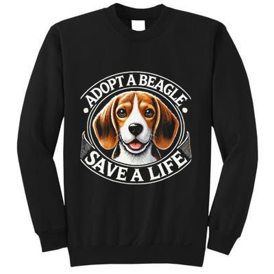 Adopt A Beagle Save A Life Advocating Adoption Sweatshirt