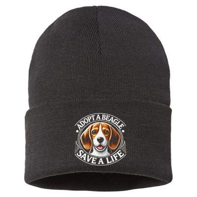 Adopt A Beagle Save A Life Advocating Adoption Sustainable Knit Beanie