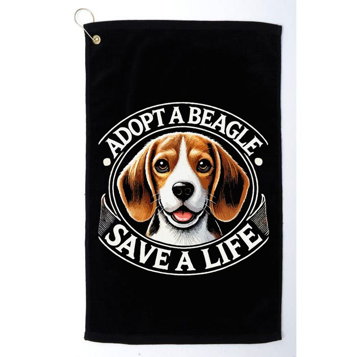 Adopt A Beagle Save A Life Advocating Adoption Golf Towel
