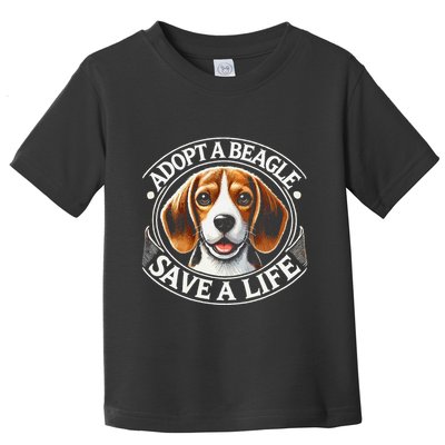 Adopt A Beagle Save A Life Advocating Adoption Toddler T-Shirt