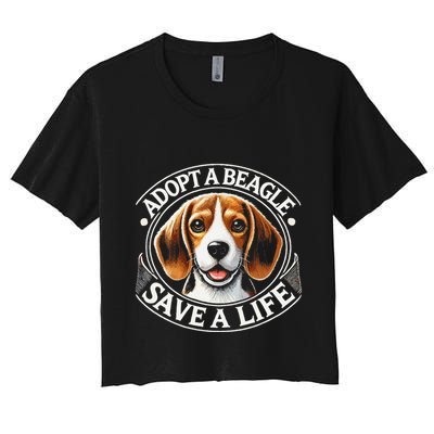 Adopt A Beagle Save A Life Advocating Adoption Crop Top