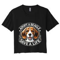Adopt A Beagle Save A Life Advocating Adoption Crop Top