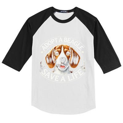 Adopt A Beagle Save A Life Advocating Adoption Kids Colorblock Raglan Jersey