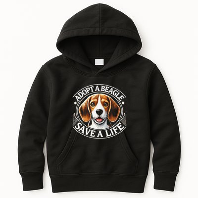 Adopt A Beagle Save A Life Advocating Adoption Kids Hoodie