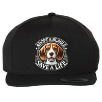 Adopt A Beagle Save A Life Advocating Adoption Wool Snapback Cap