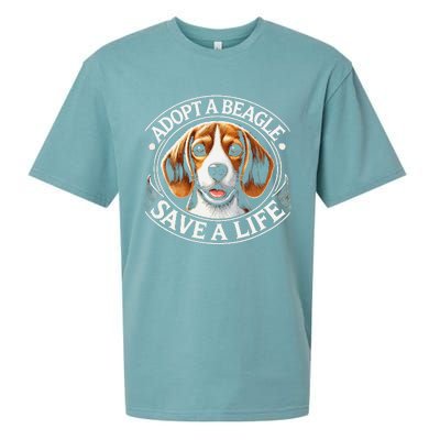 Adopt A Beagle Save A Life Advocating Adoption Sueded Cloud Jersey T-Shirt