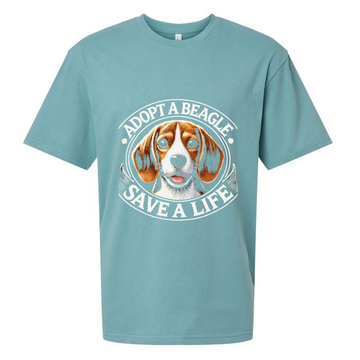 Adopt A Beagle Save A Life Advocating Adoption Sueded Cloud Jersey T-Shirt