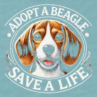 Adopt A Beagle Save A Life Advocating Adoption Sueded Cloud Jersey T-Shirt