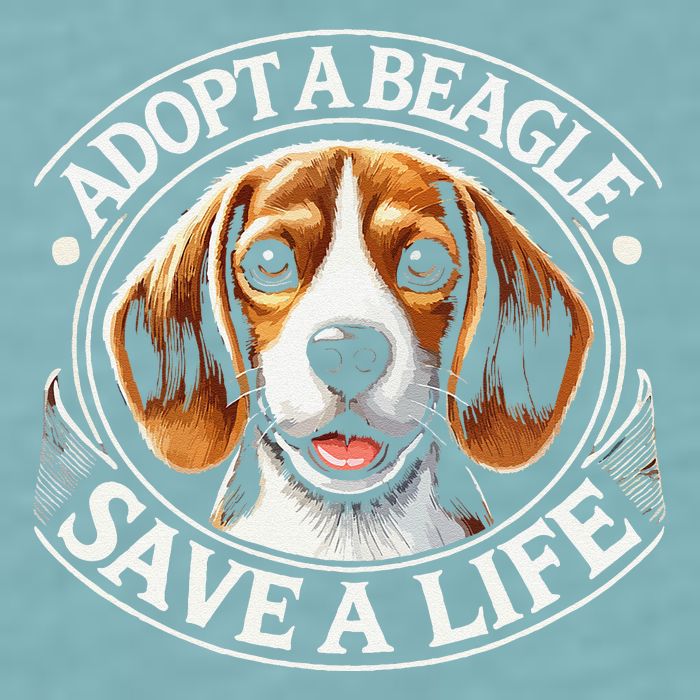 Adopt A Beagle Save A Life Advocating Adoption Sueded Cloud Jersey T-Shirt