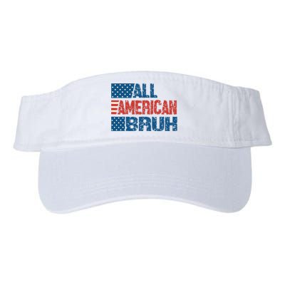 All American Bruh Vintage American People 4th Of July Valucap Bio-Washed Visor