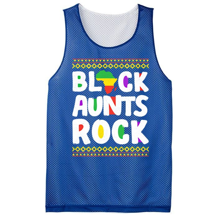 African American Black Aunts Rock Juneteenth Cute Gift Mesh Reversible Basketball Jersey Tank