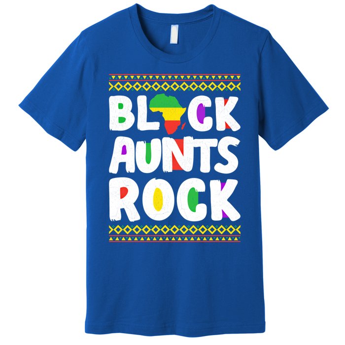 African American Black Aunts Rock Juneteenth Cute Gift Premium T-Shirt