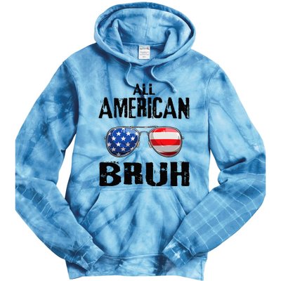 All American Bruh 4th Of July Boy Patriotic Tie Dye Hoodie